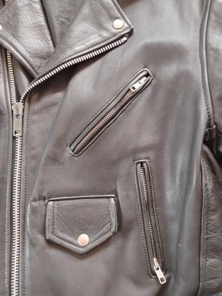 Cazadora Biker Piel Auténtica Años 80-90