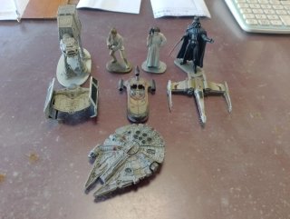 Lote Star Wars Plomo Personajes y Naves