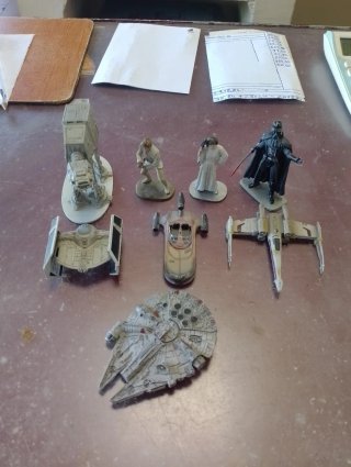 Lote Star Wars Plomo Personajes y Naves