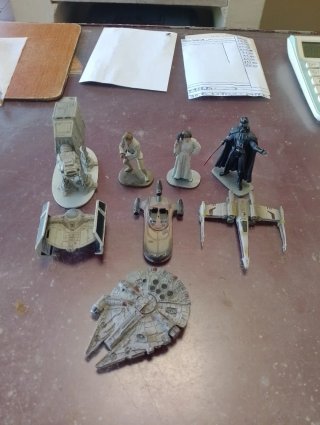 Lote Star Wars Plomo Personajes y Naves