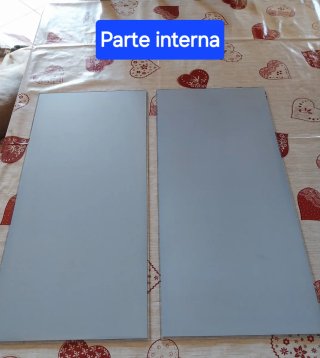 Coppia lastre vetro azzurro temperato