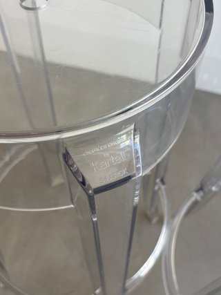 Taburete alto transparente Kartell Charles Ghost