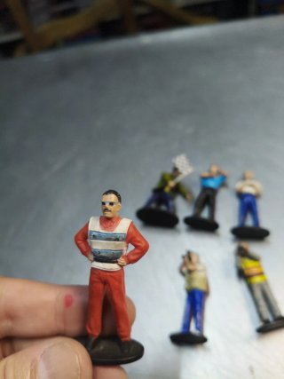 6 Figuras Juez Fotógrafo Carreras Scalextric