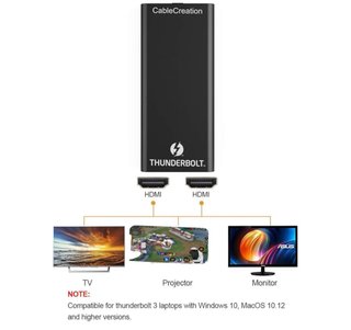 Adaptador Thunderbolt 3 a Doble HDMI