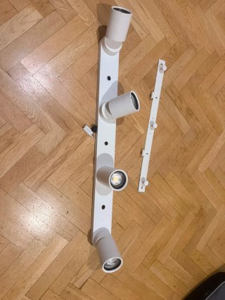 Lámpara 4 focos Ikea blanca