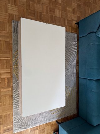Mesa de centro blanca abatible