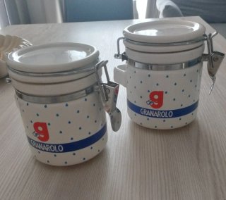 Set 2 Barattoli vintage Granarolo in ceramica