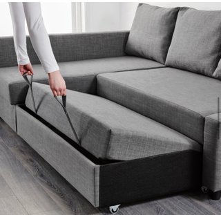 Sofá Cama IKEA Gris con