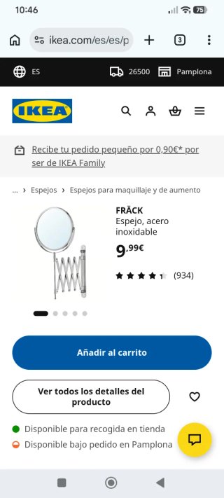 Espejo de aumento FRÄCK IKEA
