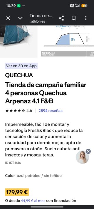 Tienda campaña Decathlon Arpenaz Family 4.1