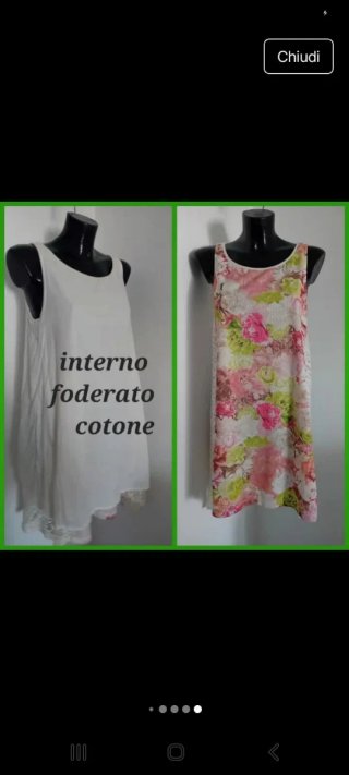 Abito Aghata tg M/L cotone fiori