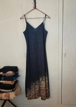 Vestido largo estampado