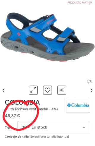 Sandalias Columbia Talla 38