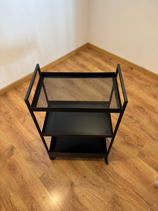 Carrito Auxiliar Metálico Negro