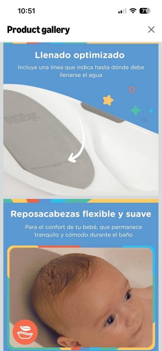Nuby bañera para bebé