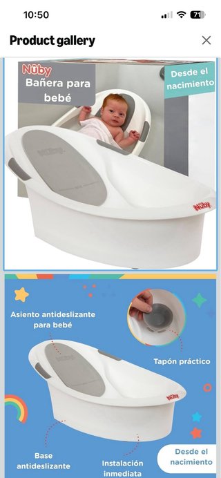 Nuby bañera para bebé