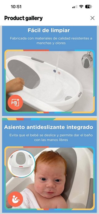 Nuby bañera para bebé