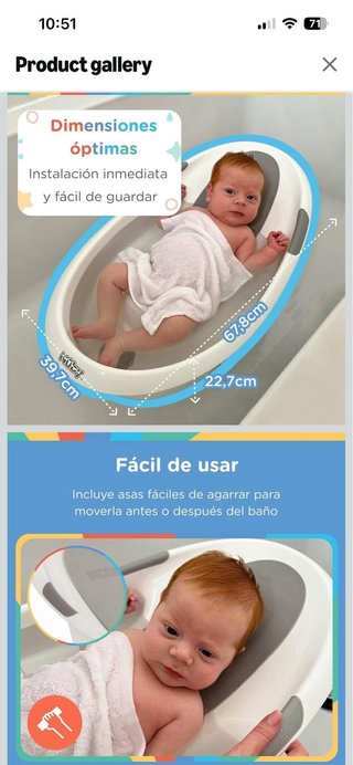 Nuby bañera para bebé