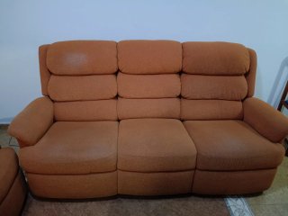 Sofá 3 y 2 plazas naranja