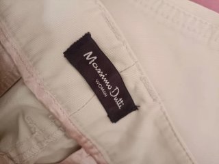 Pantalones vestir Massimo Dutti beige mujer
