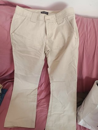 Pantalones vestir Massimo Dutti beige mujer
