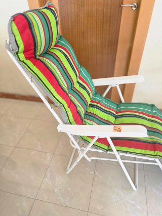 Sillón de playa a rayas