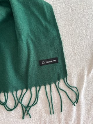 Bufanda verde de cashmere
