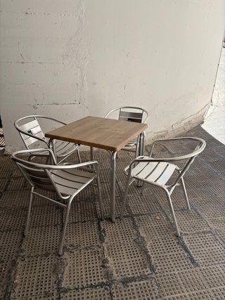 Conjunto mesa y 4 sillas terraza