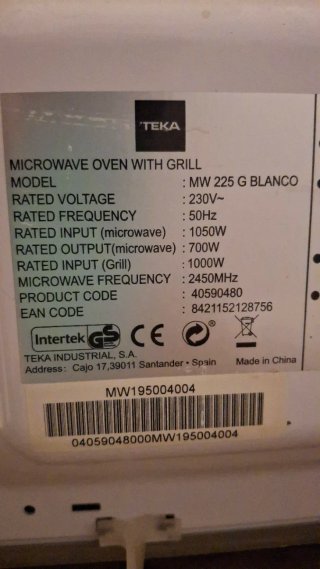 Microondas Teka MW 225 G Blanco