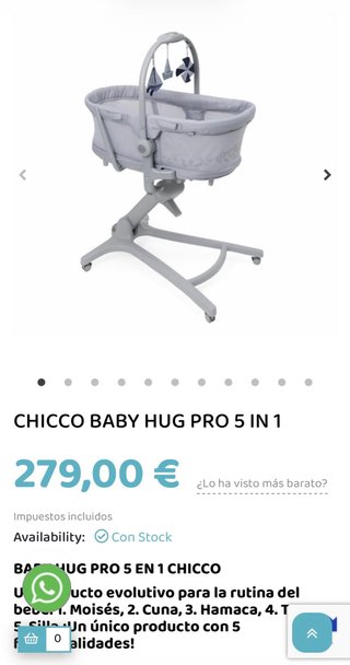 Chicco Baby Hug Pro 5 en 1 Gris