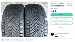 Neumáticos Bridgestone 225/40 R18
