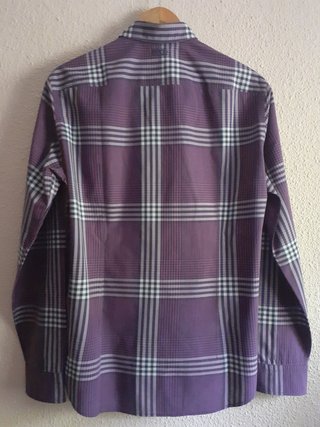 Camisa Hugo Boss cuadros morada