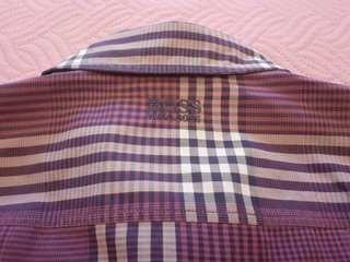 Camisa Hugo Boss cuadros morada