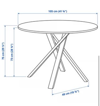 Mesa redonda IKEA + 4 sillas