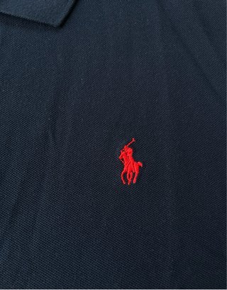 Polo Ralph Lauren Azul Oscuro Talla L Logo Red