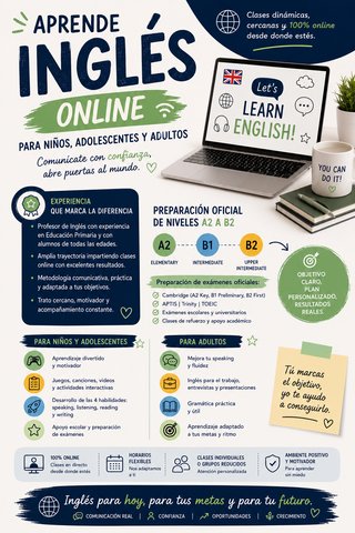 Ofrezco clases particulares de Inglés a distancia