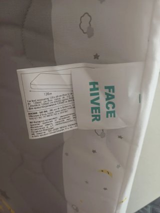 Colchón cuna estampado nubes y estrellas