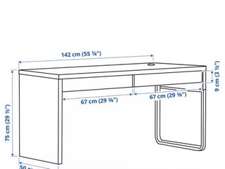 Escritorio IKEA Blanco con 2 Cajones