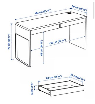 Escritorio IKEA Blanco con 2 Cajones