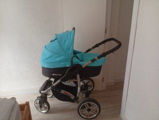 Carrito de bebé 2 piezas azul