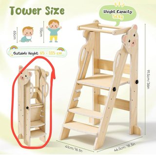 Torre di apprendimento Montessori in legno