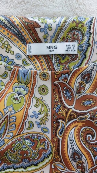 Vestido Mango Talla S Estampado Paisley