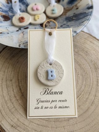 Llaveros Boda Iniciales + tarjetón nombre