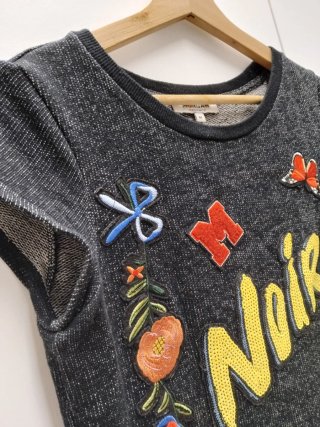 Camiseta Morgan Negra Talla M Bordados