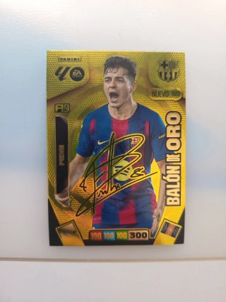 Cromo Pedri Firmado Adrenalyn XL Balón de Oro