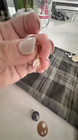 Colgante Lágrima Oro Circonita