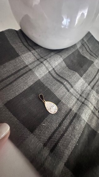 Colgante Lágrima Oro Circonita