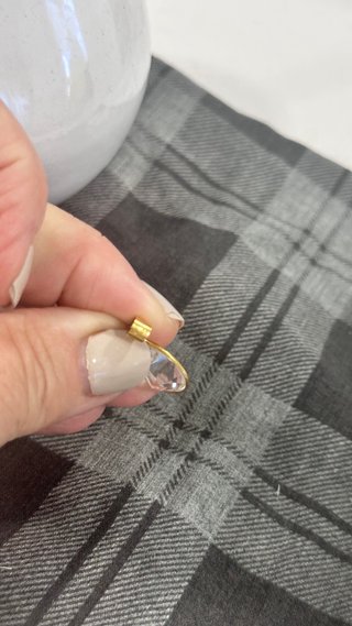 Colgante Lágrima Oro Circonita