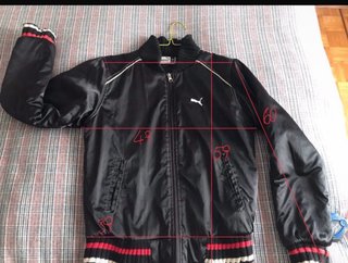 Giacca bomber Puma nera e rossa taglia M