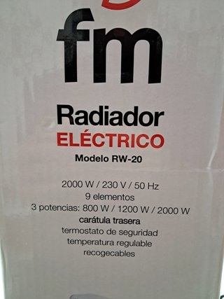 Radiador Aceite FM RW20(sin uso)